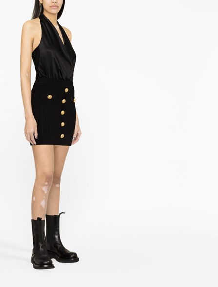 BALMAIN - Punto Milano knit skirt