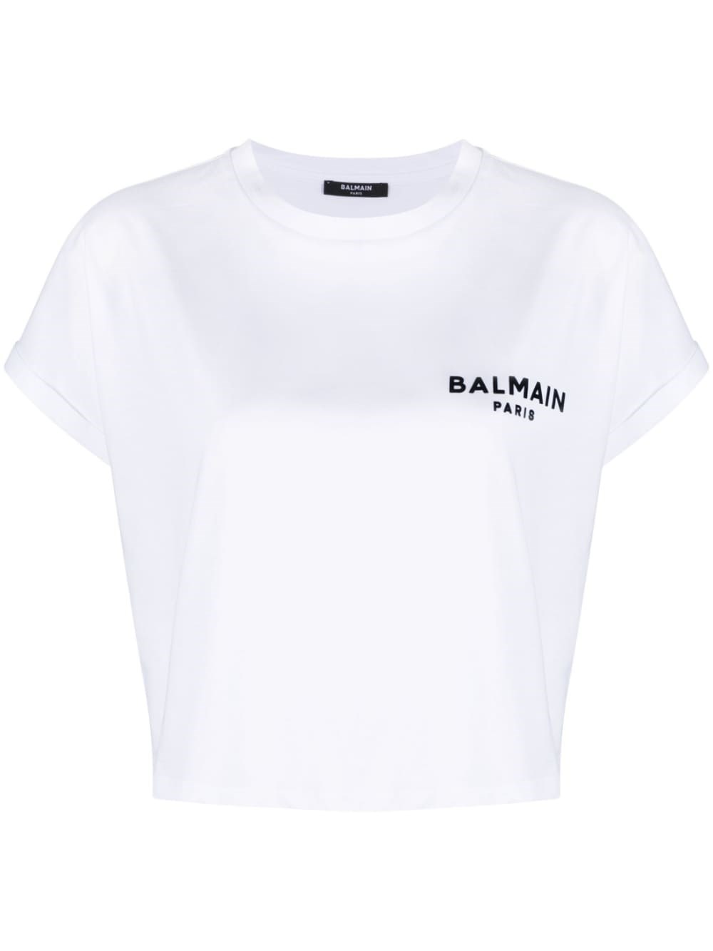 Balmain Short Cotton T-shirt In White