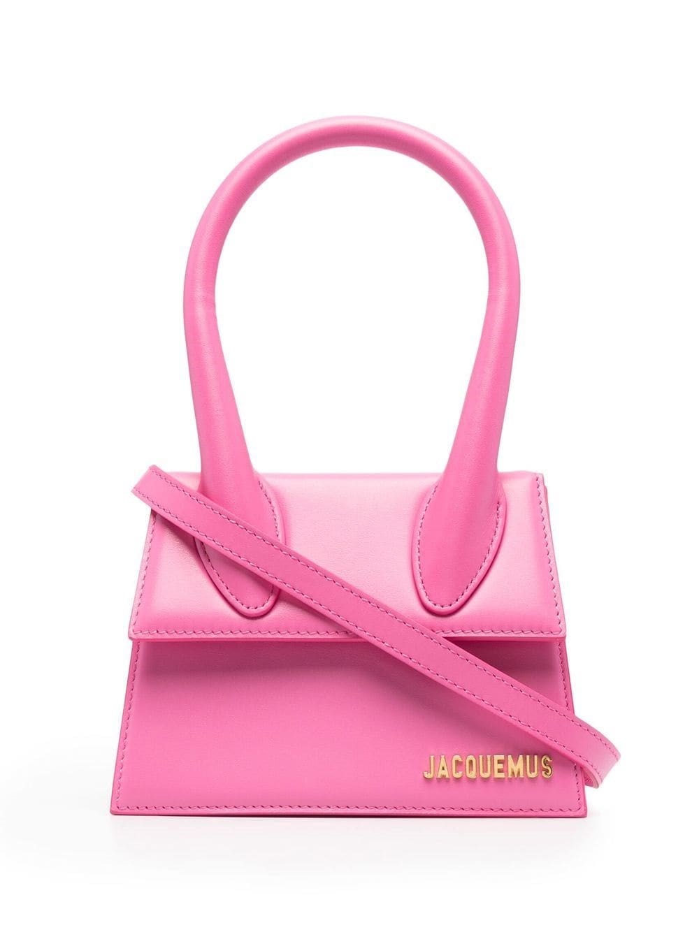 Jacquemus Pink Le Chiquito Moyen Leather Top Handle Bag