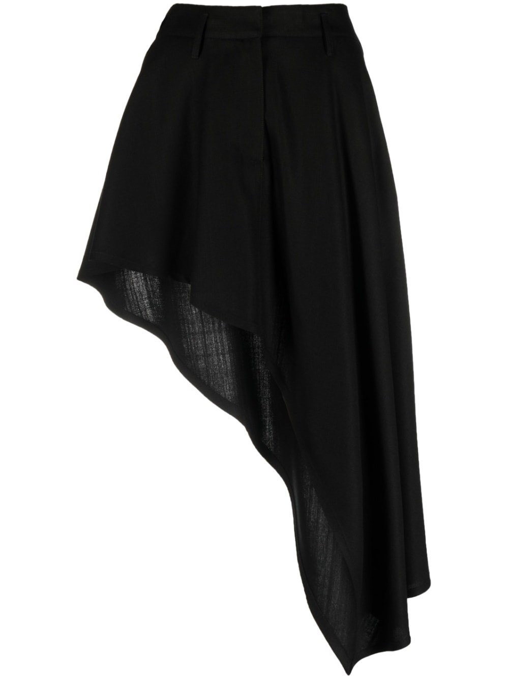 Stella Mccartney Asymmetric Hem Skirt In Black