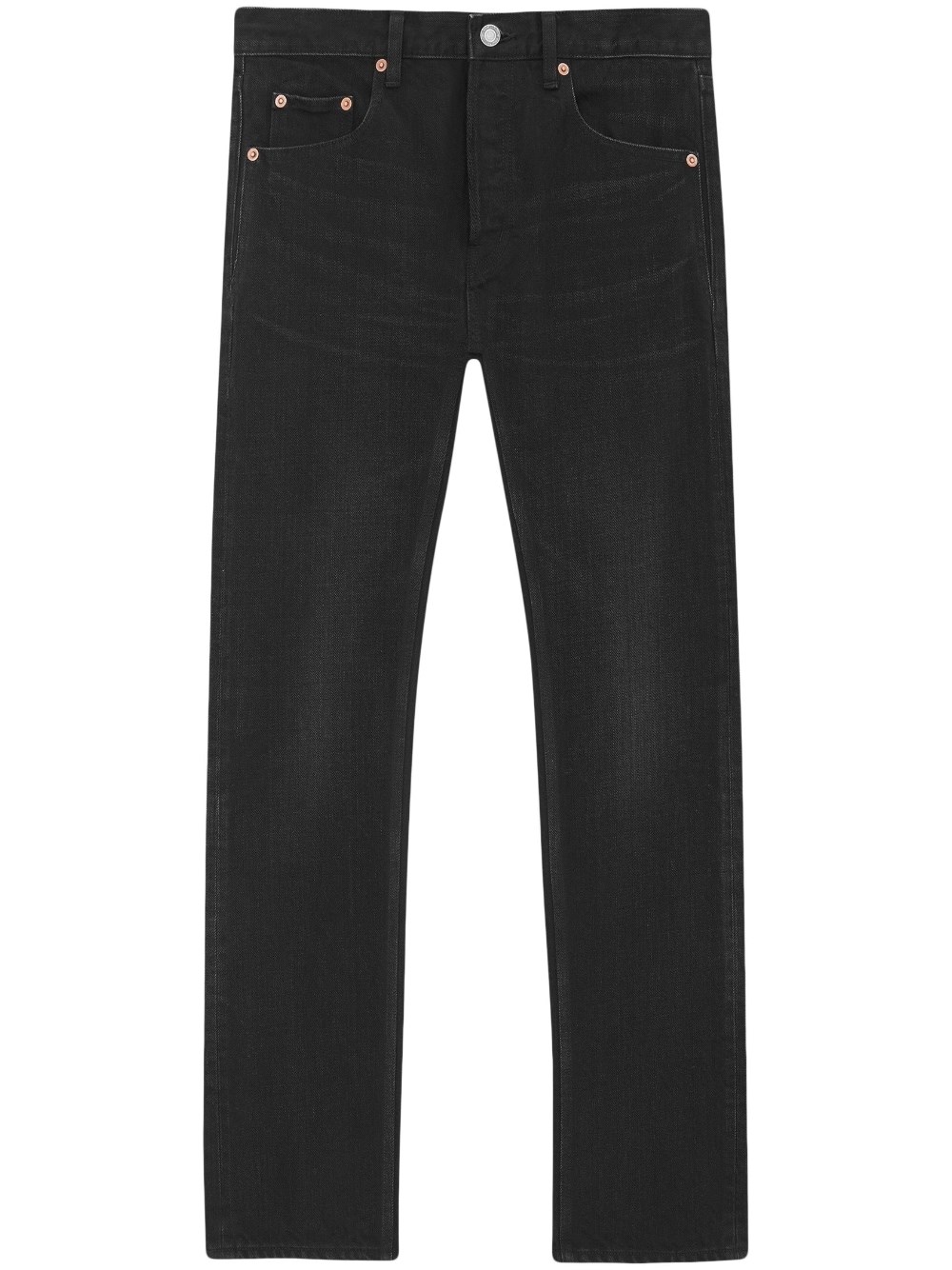 Shop Saint Laurent Jeans Slim In Black  