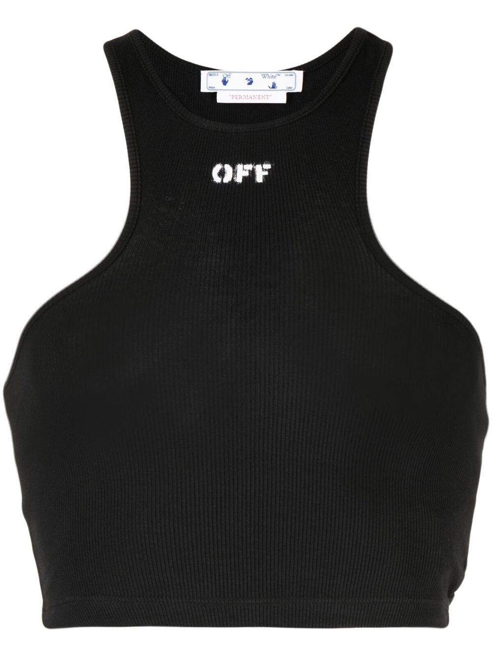 Off-white Top In Misto Cotone Nero In Black  