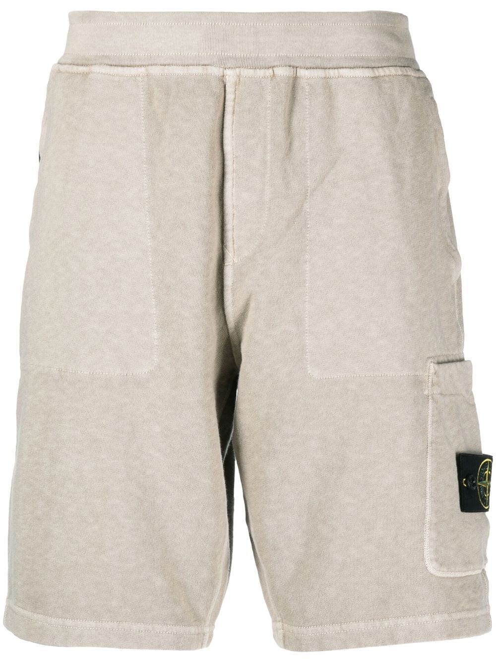 STONE ISLAND 19SS Coated-cotton Shorts-