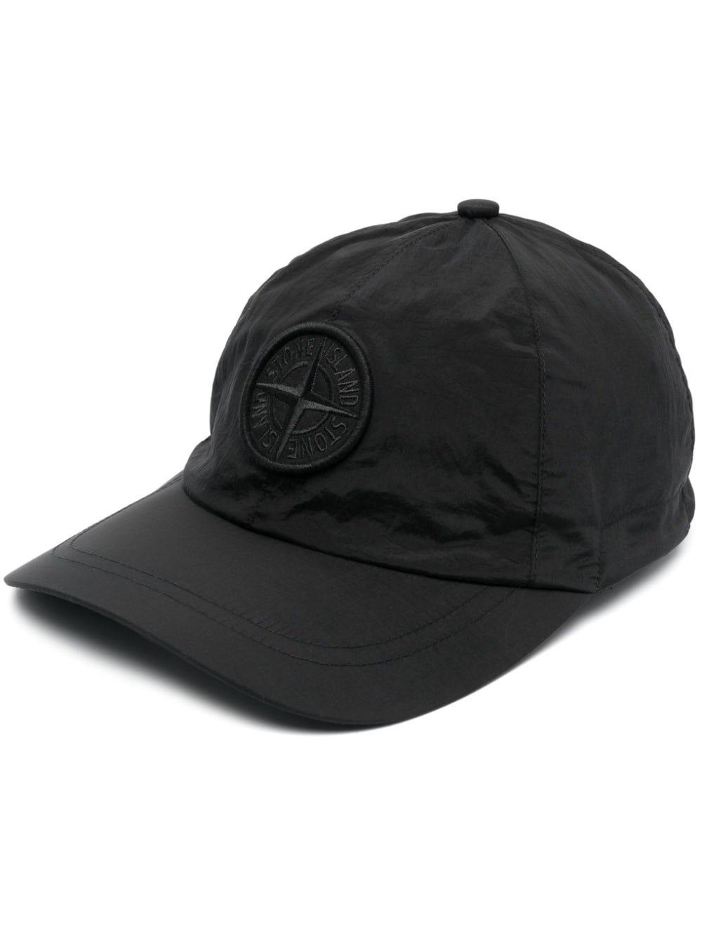 Shop Stone Island Embroidered Hat With Logo In Black  