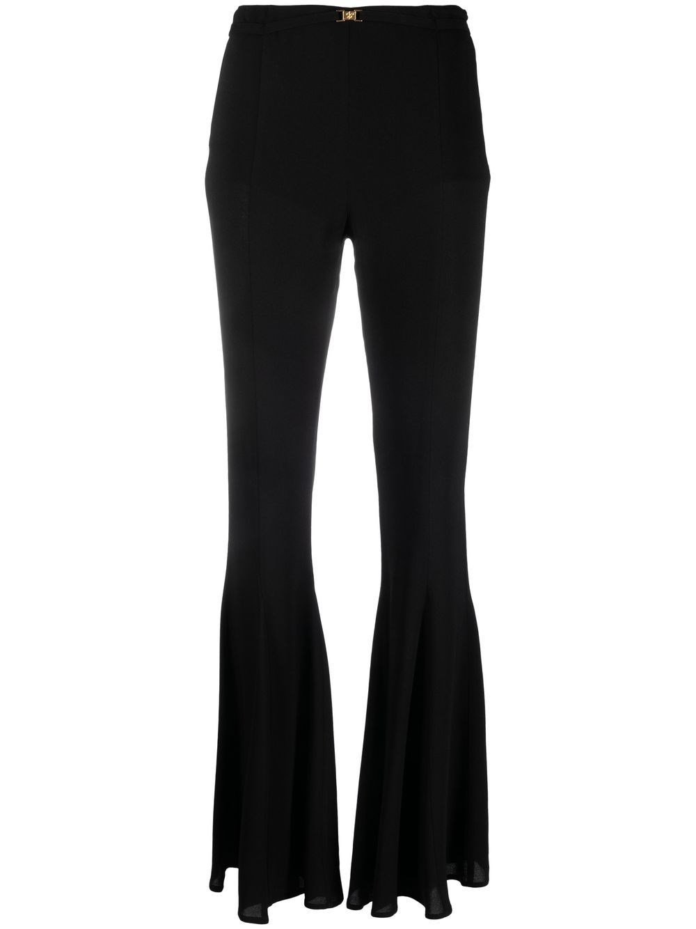 Shop Blumarine Flared Pants In Black  