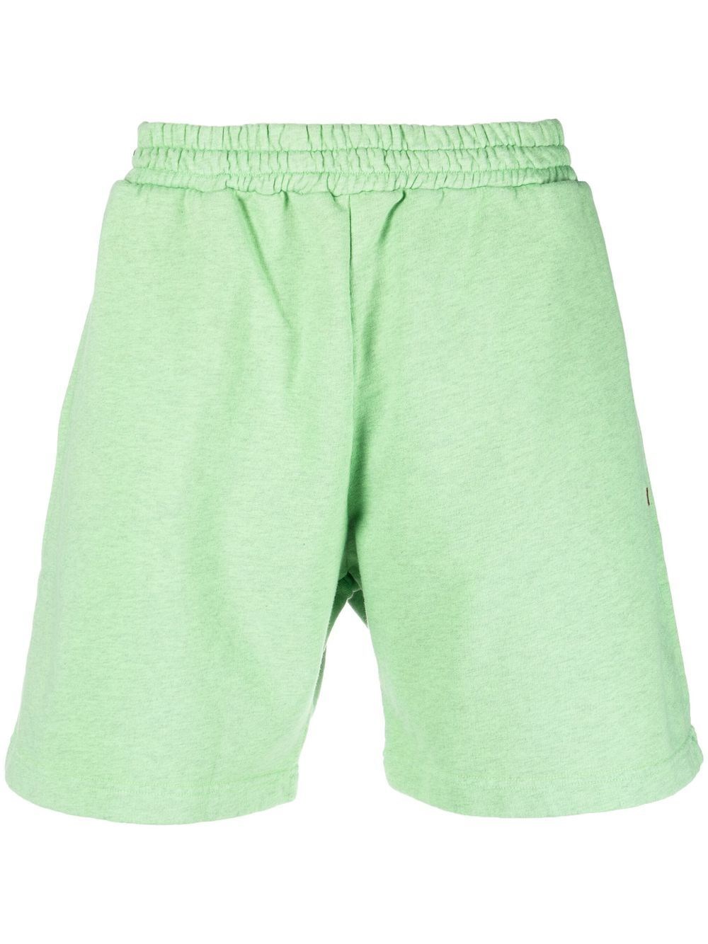 Msgm Shorts Mit Logo-stickerei In Green