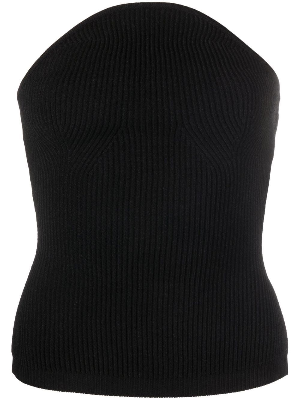 Khaite Ribbed Top In Black  