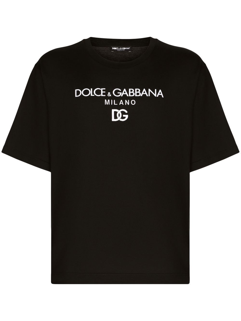 Shop Dolce & Gabbana Embroidered Logo T-shirt In Black  