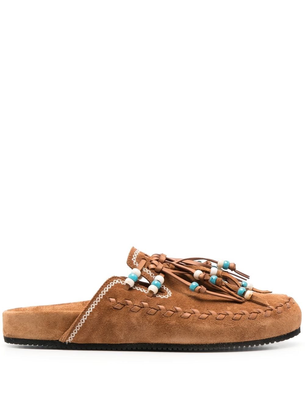 Shop Alanui Salvation Mountain Slippers In Brown