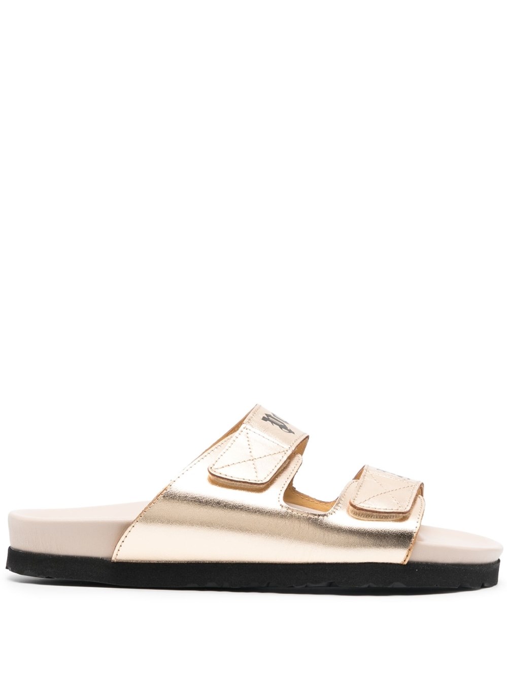 Palm Angels Leather Sandals In Neutrals