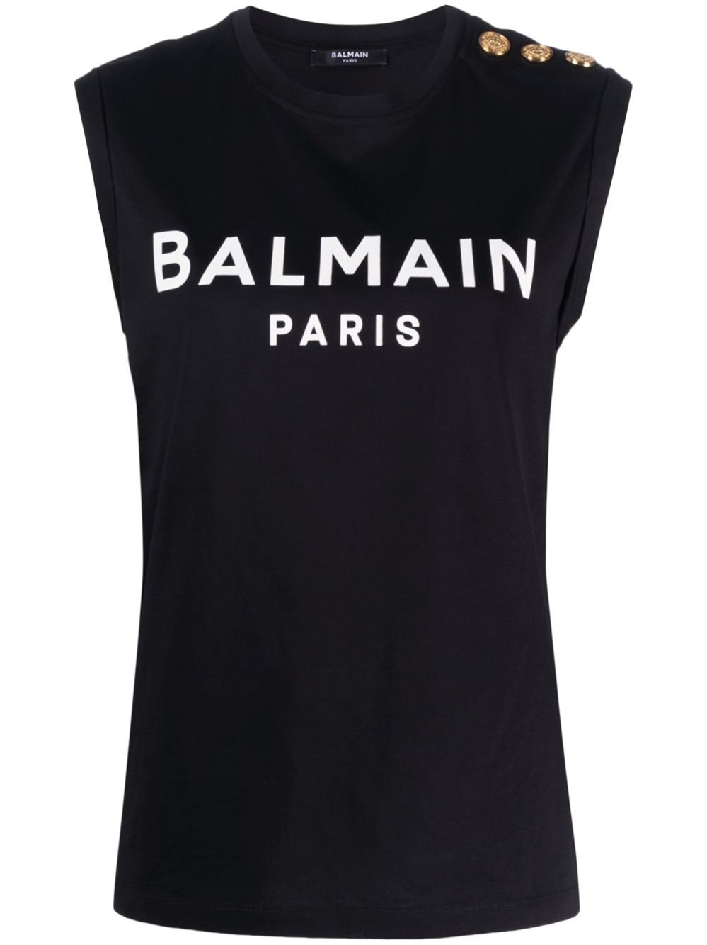 Balmain Cotton Jersey T-shirt In Black  