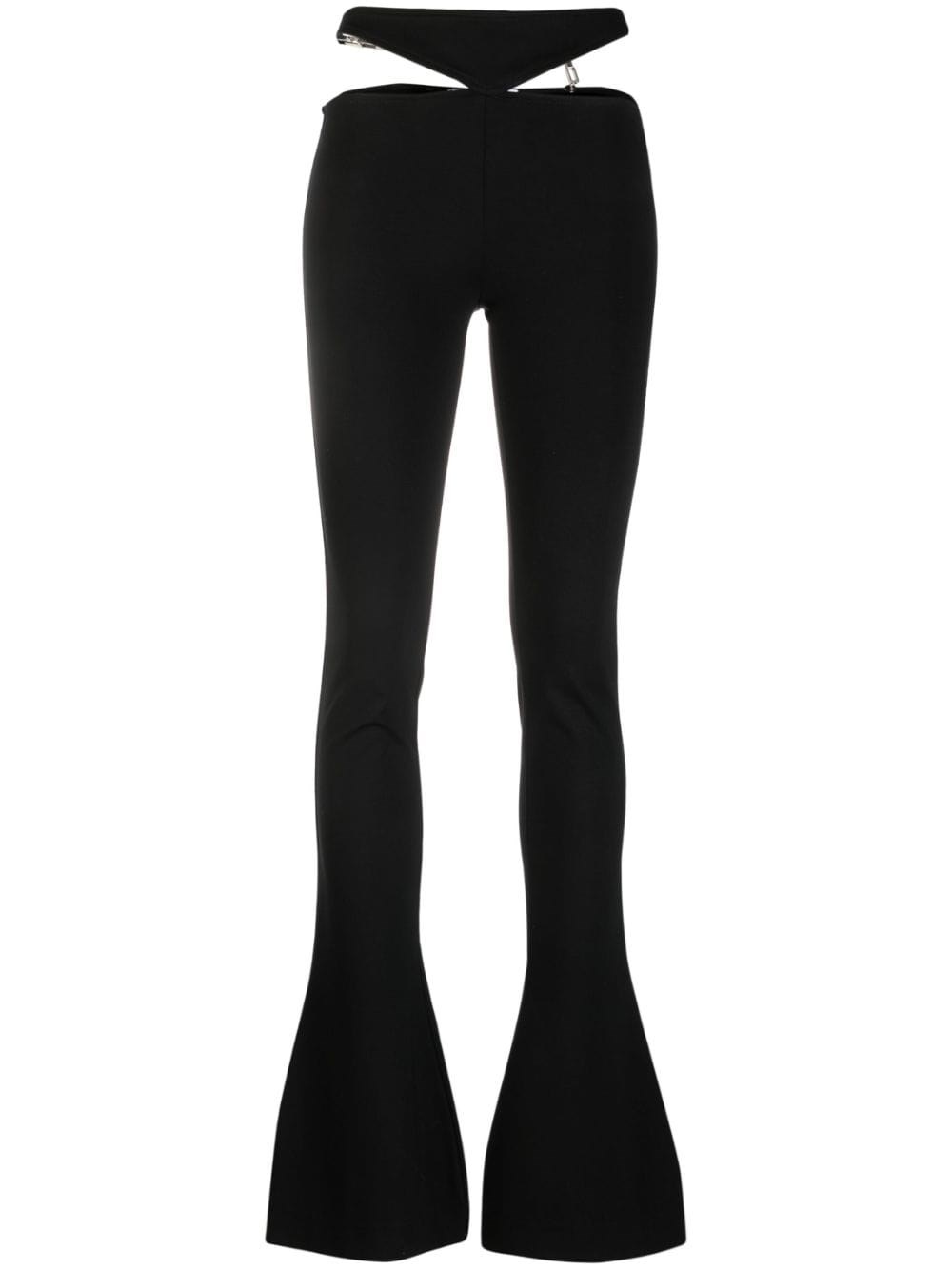 Attico Slim Pants With Cut-outs In Black  
