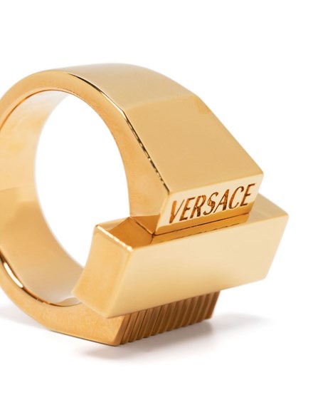 Gold Medusa Greca Ring by Versace on Sale