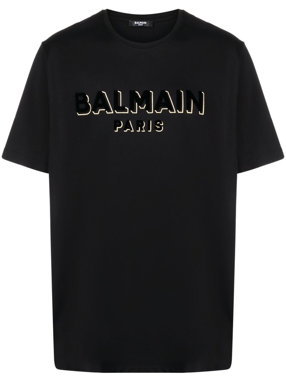 Shop Balmain T-shirt Logo In Black  