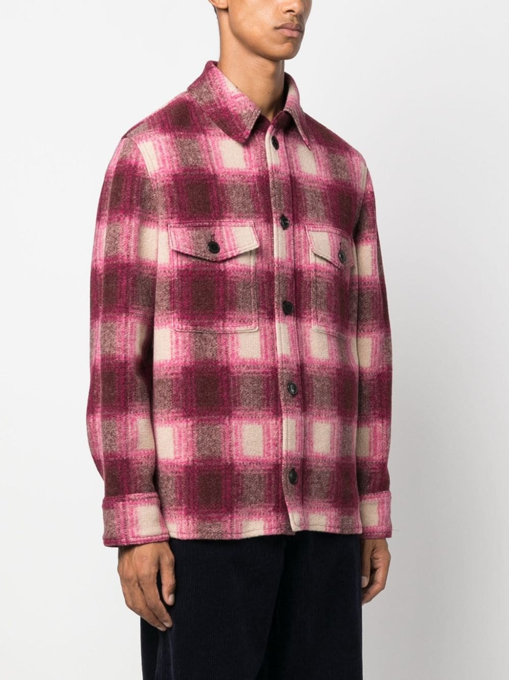 Isabel Marant Checked Jacket-shirt In Pink