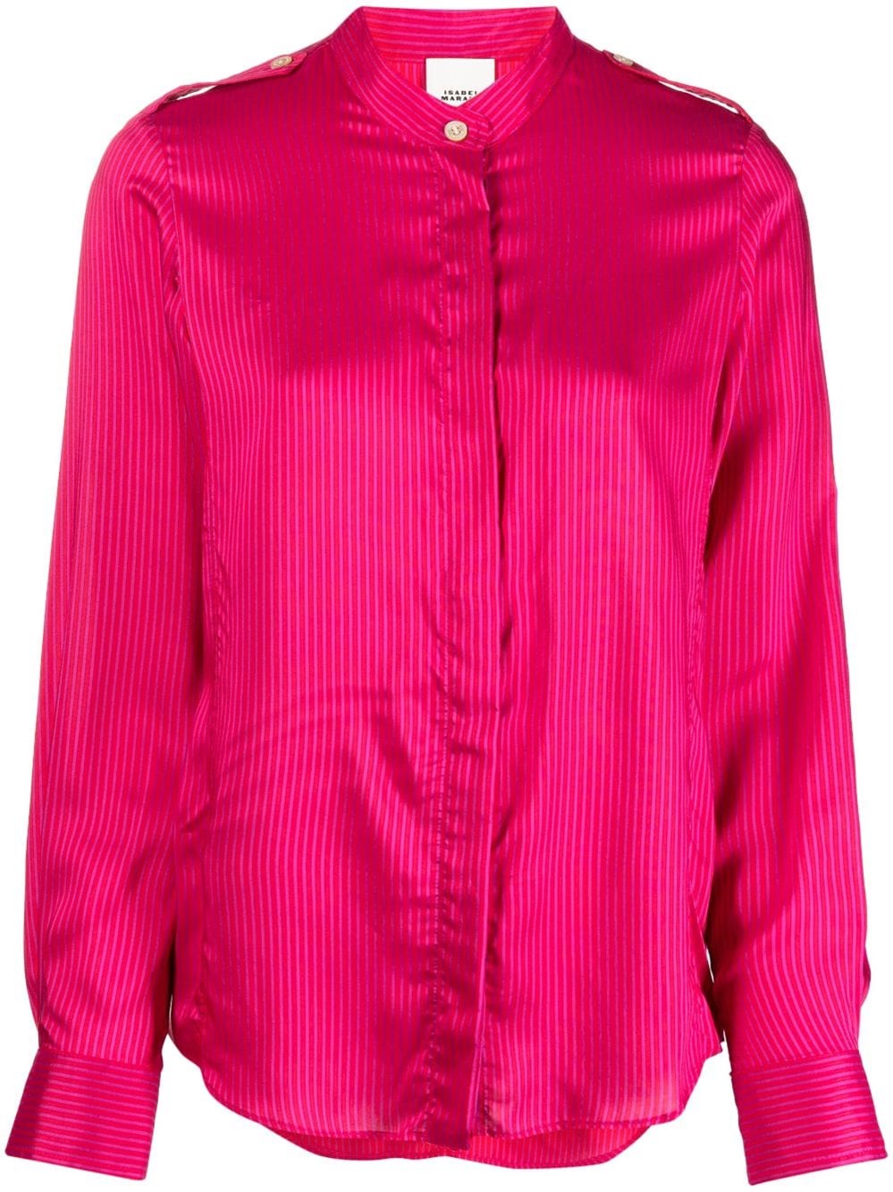 Isabel Marant Stripe Shirt In Pink
