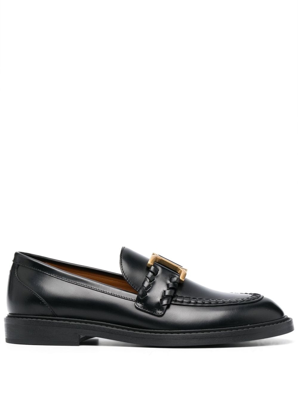 Shop Chloé Marcie Loafers In Black  