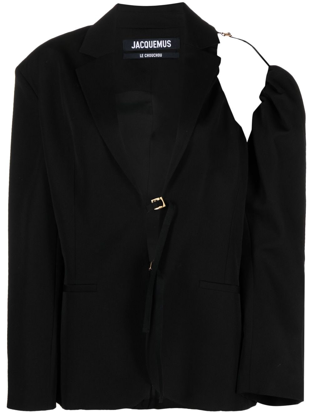 Jacquemus Galliga Cut-out Virgin Wool Blazer In Black  