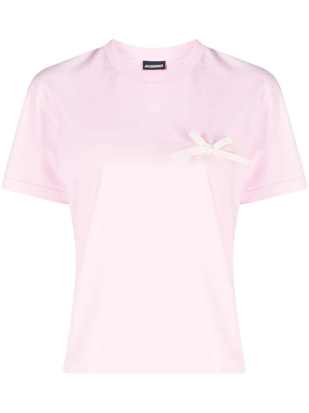 Shop Jacquemus Cotton T-shirt In Pink