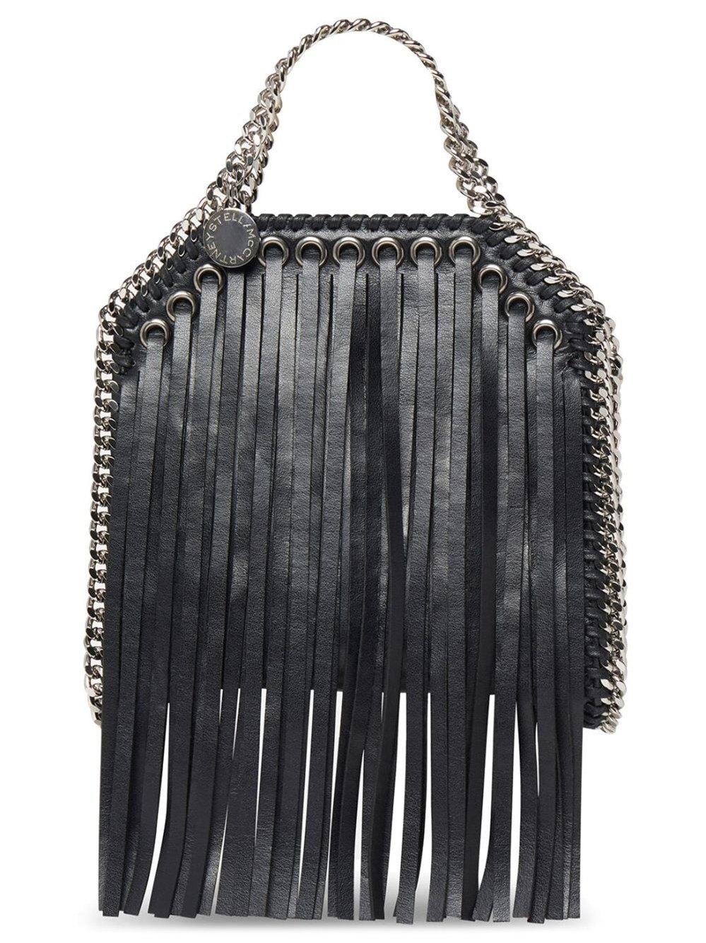 STELLA MCCARTNEY MICRO FALABELLA TOTE BAG WITH FRINGES