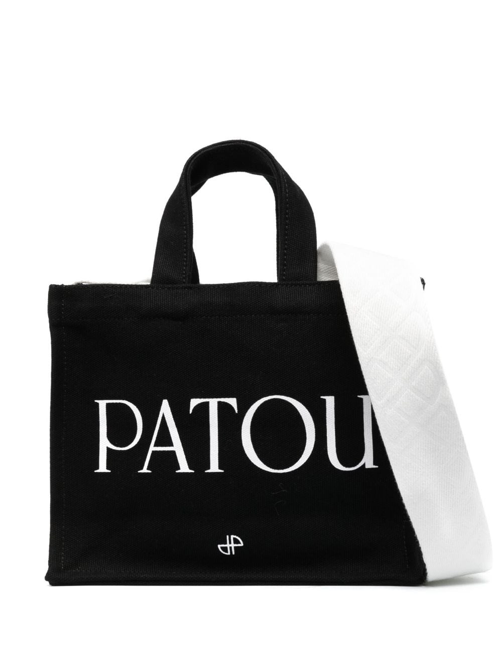 Shop Patou Organic Cotton  Small Tote Bag In Black