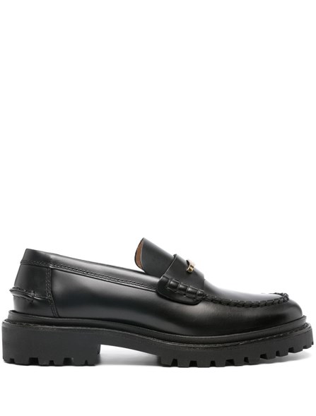 ISABEL MARANT FREZZA LEATHER LOAFERS | Dante5.com MC0002FBA3A54S01BK