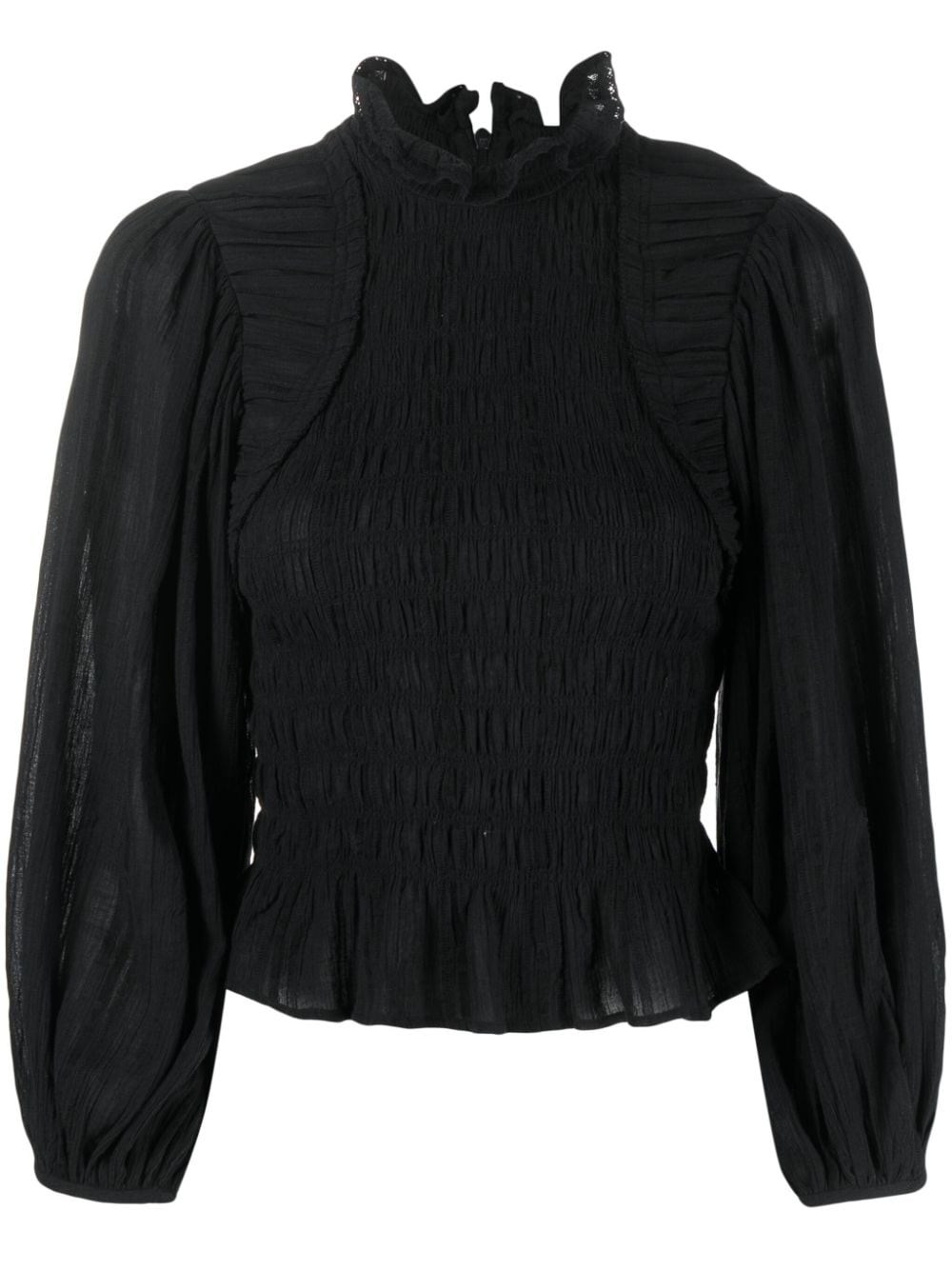 Isabel Marant Étoile Cotton Blend Top In Black  