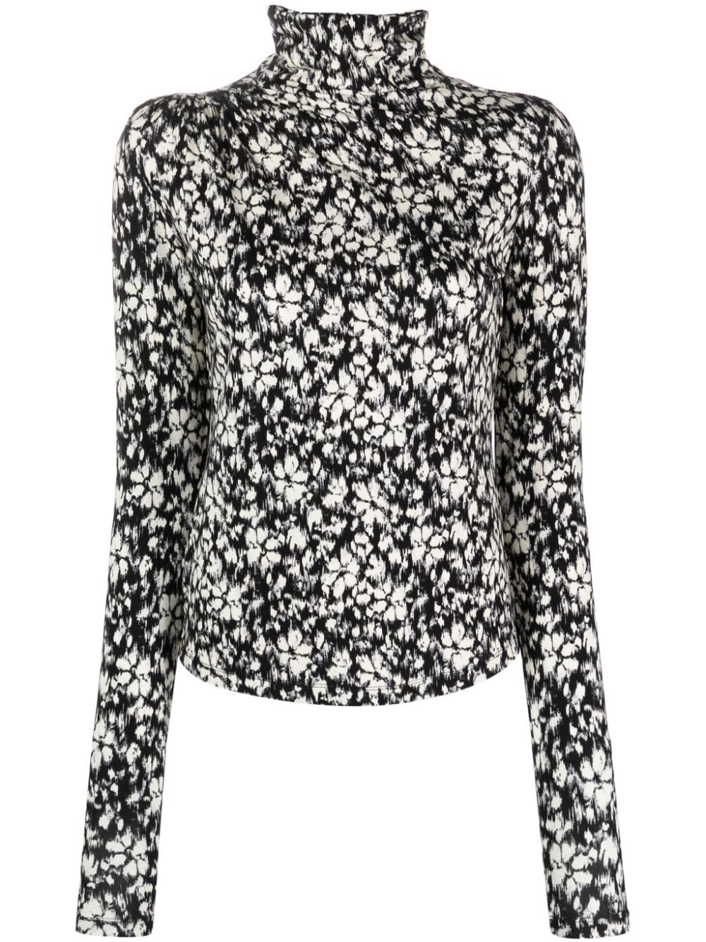 Shop Isabel Marant Étoile Jersey Turtleneck Sweater In Black  