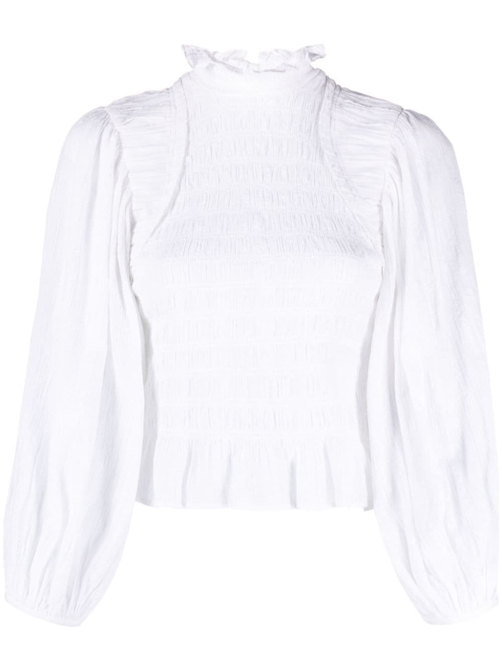Shop Isabel Marant Étoile Cotton Blend Top In White