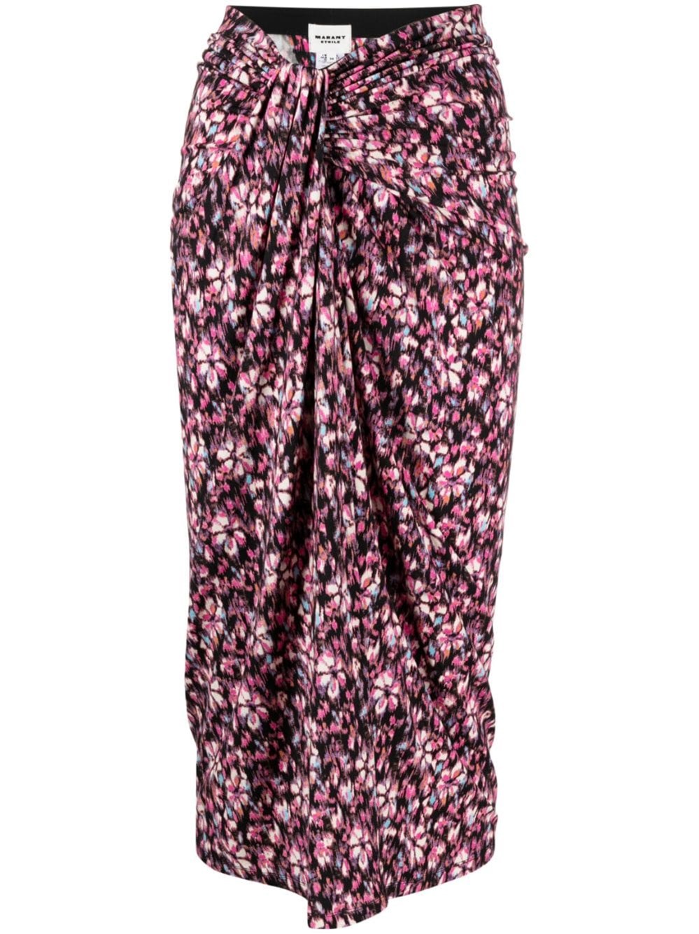 Isabel Marant Étoile Floral-print Wrap Skirt In Pink