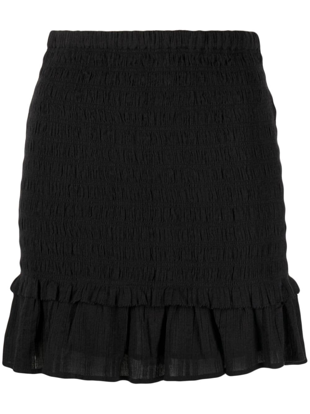 Shop Isabel Marant Étoile Cotton Blend Miniskirt In Black  