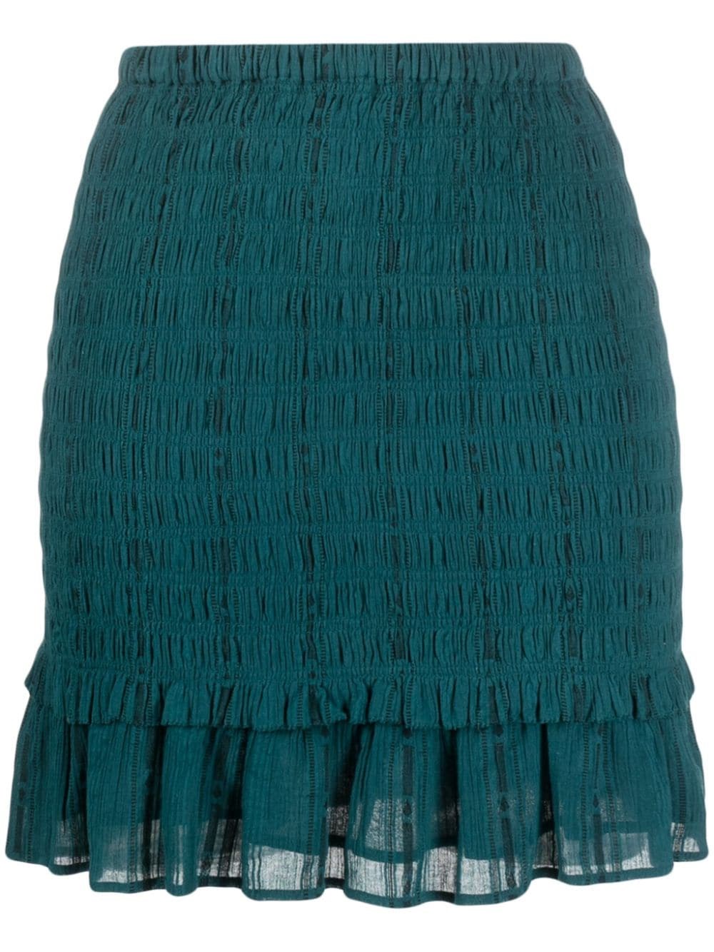 Isabel Marant Étoile Cotton Blend Miniskirt In ブルー