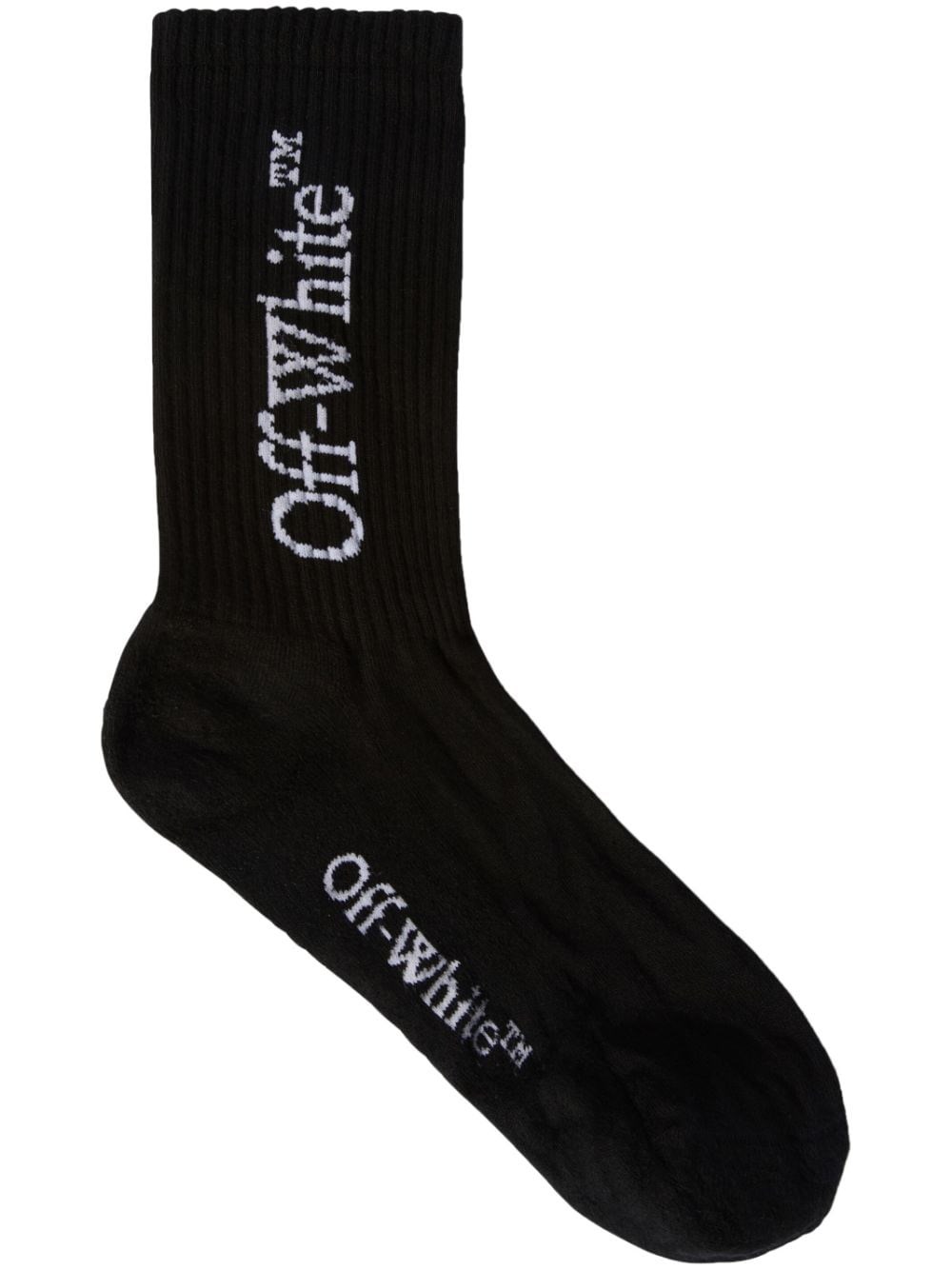 Shop Off-white Logo Socks In Black  