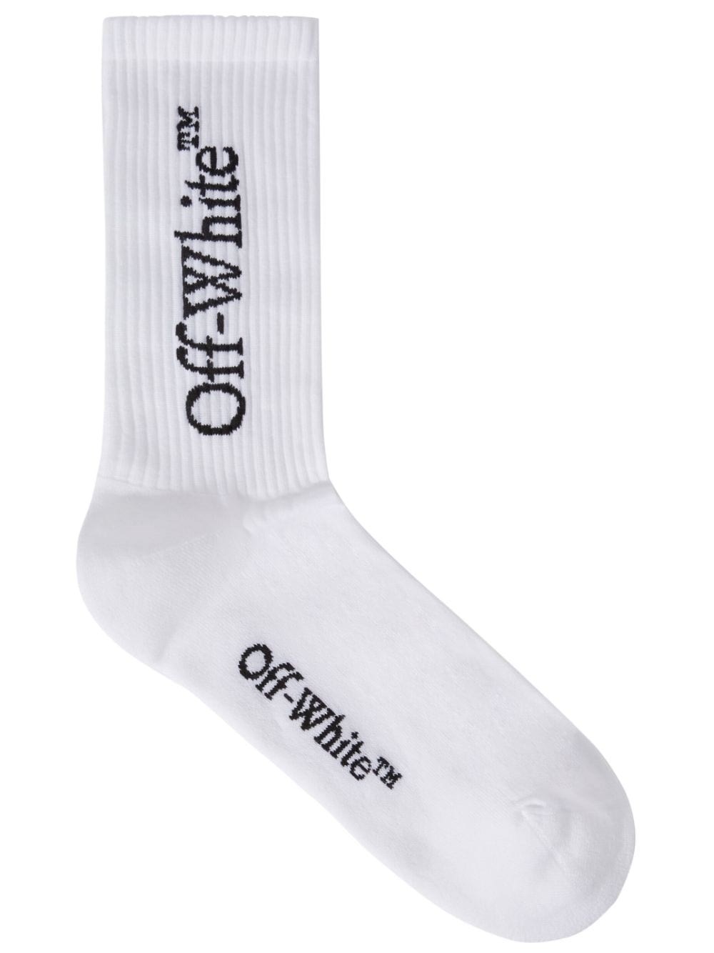 Shop Off-white Logo Socks In Gray