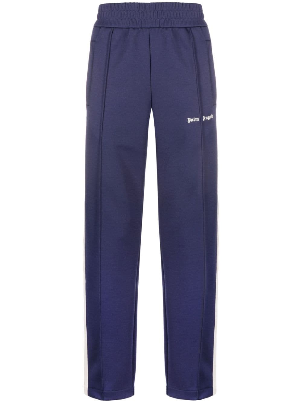 Palm Angels Logo Sports Trousers In Blue