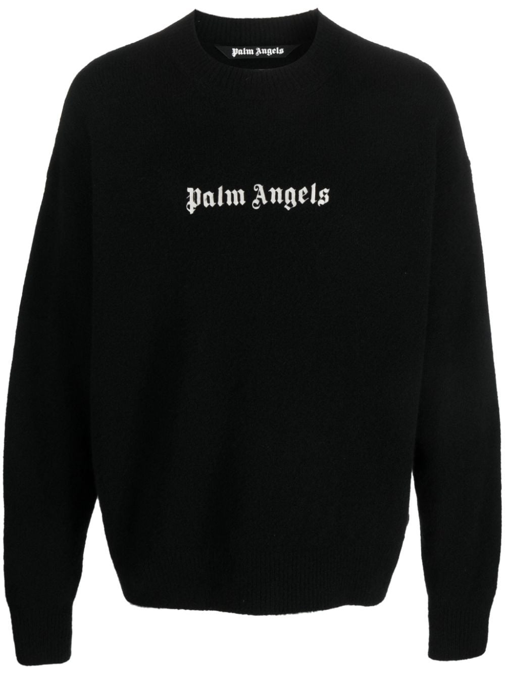 Palm Angels I Love Pa Wool Blend Sweater In Black  