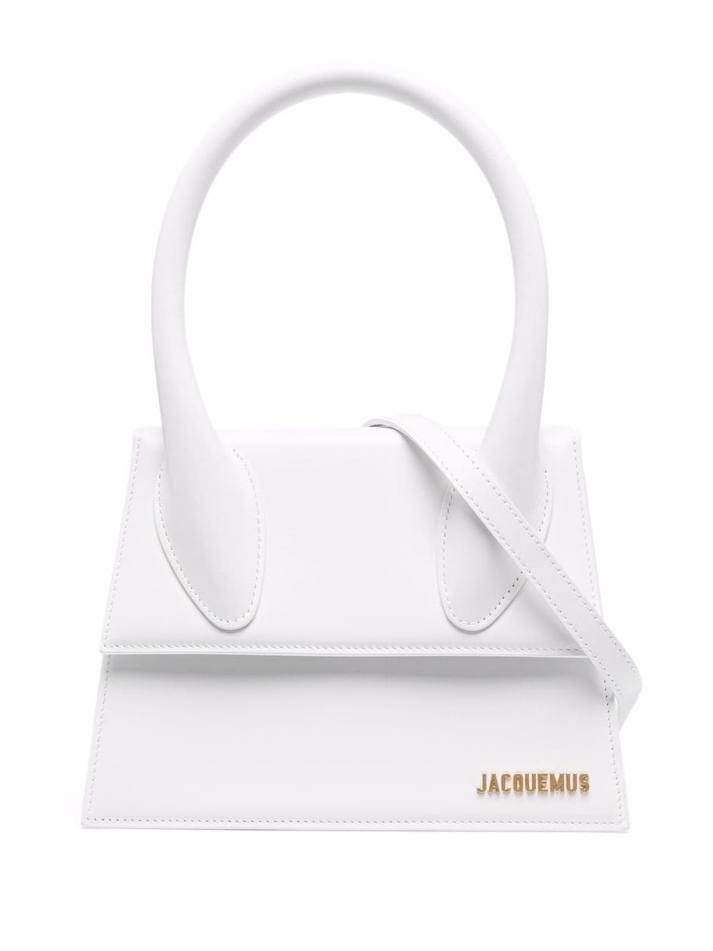 Jacquemus Le Grand Chiquito Leather Tote Bag In White