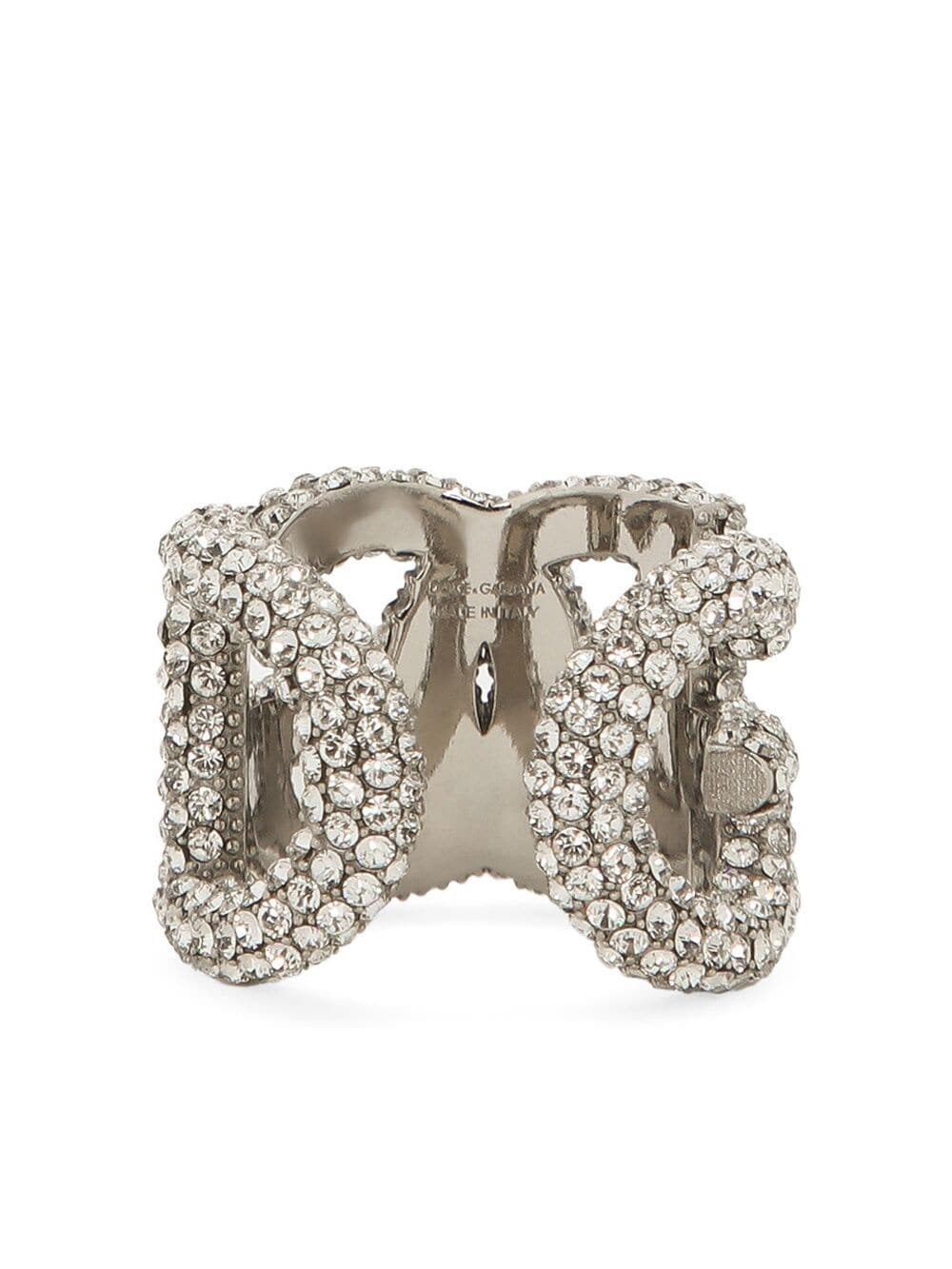 Dolce & Gabbana Logo Ring In Silver