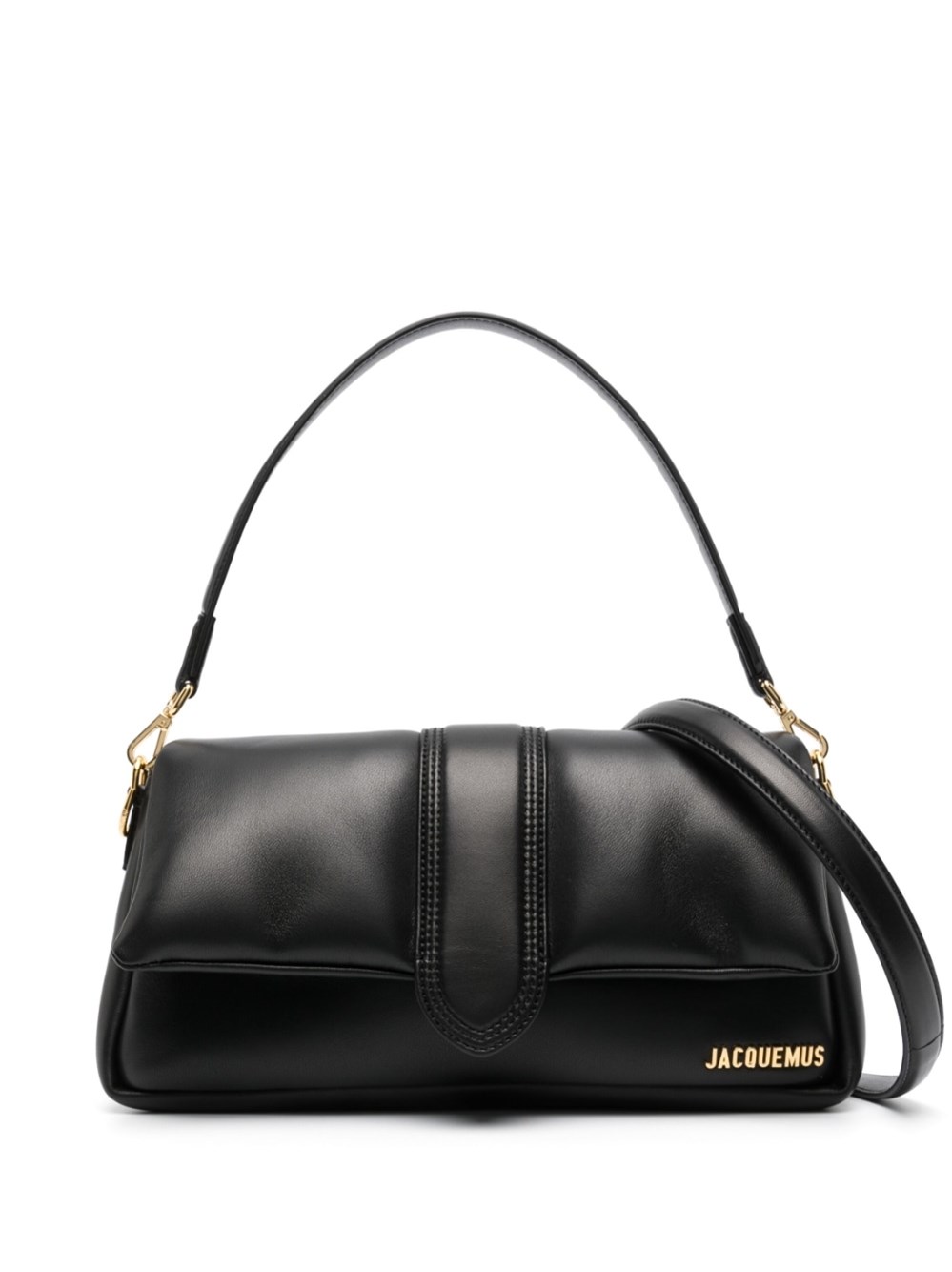 Shop Jacquemus Le Bambimou Leather Bag In Black  