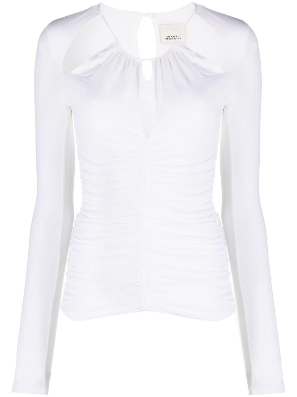 Isabel Marant Stretch Jersey Top In White