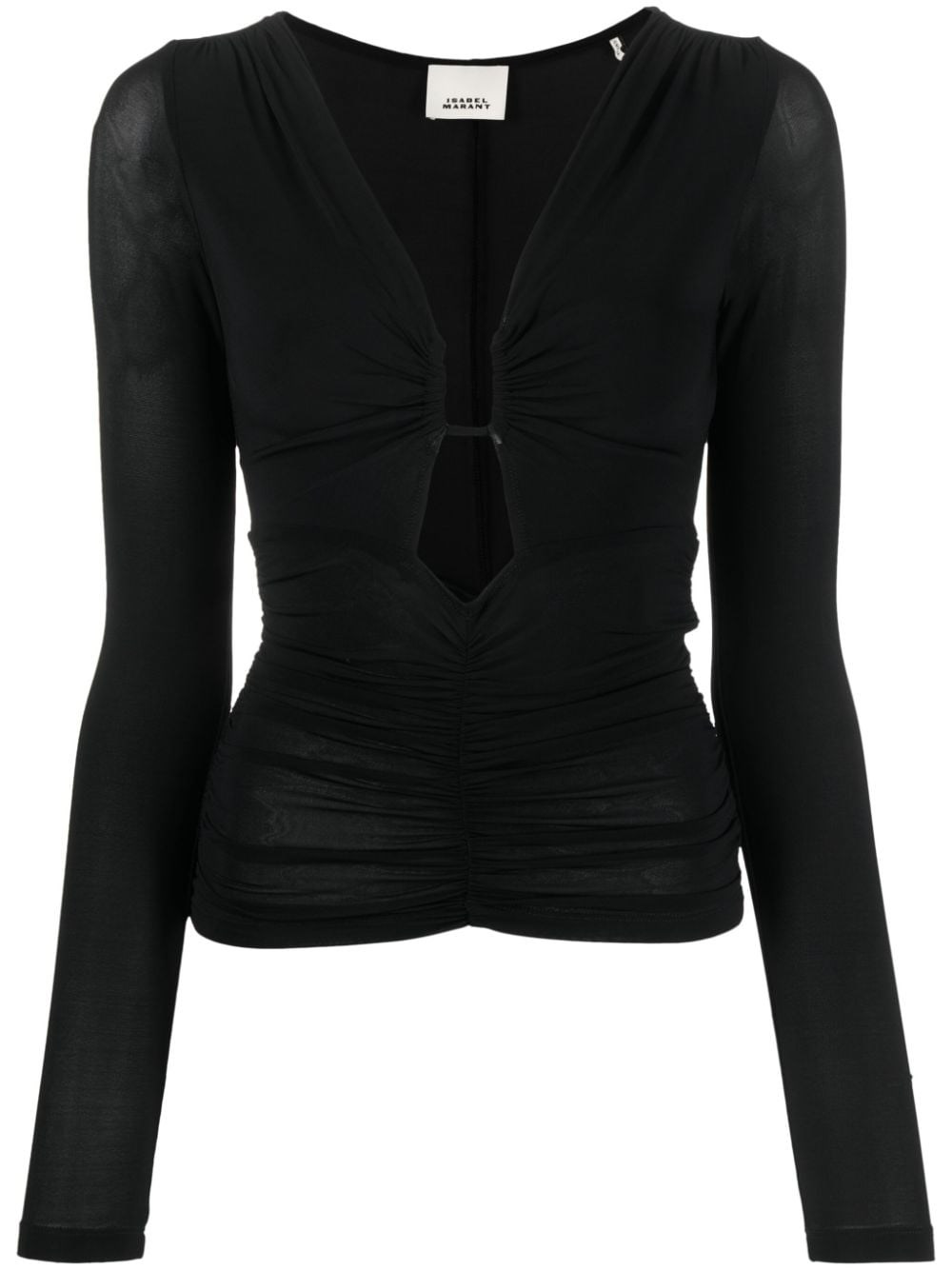 Shop Isabel Marant Jersey Stretch Top In Black  