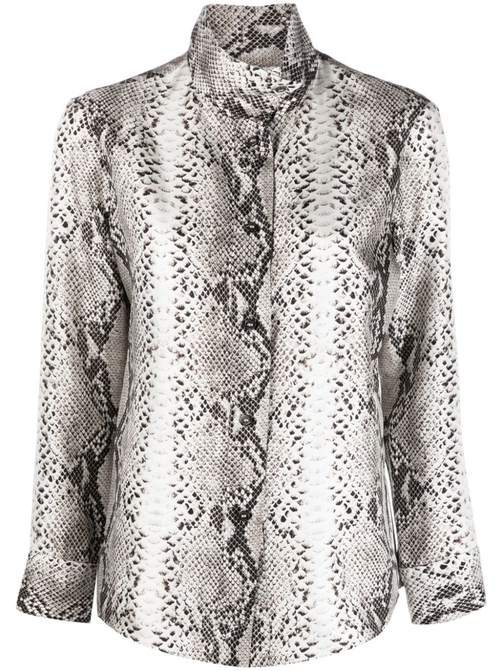 Shop Alberto Biani Silk Shirt In Gray