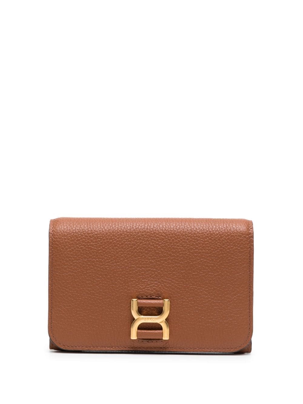 Shop Chloé Marcie Midi Compact Wallet In Brown