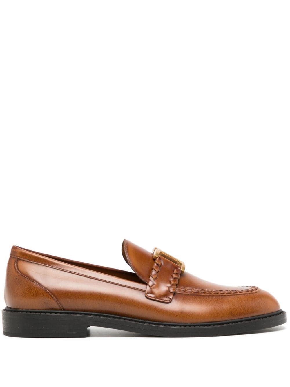 Shop Chloé Marcie Loafers In Brown