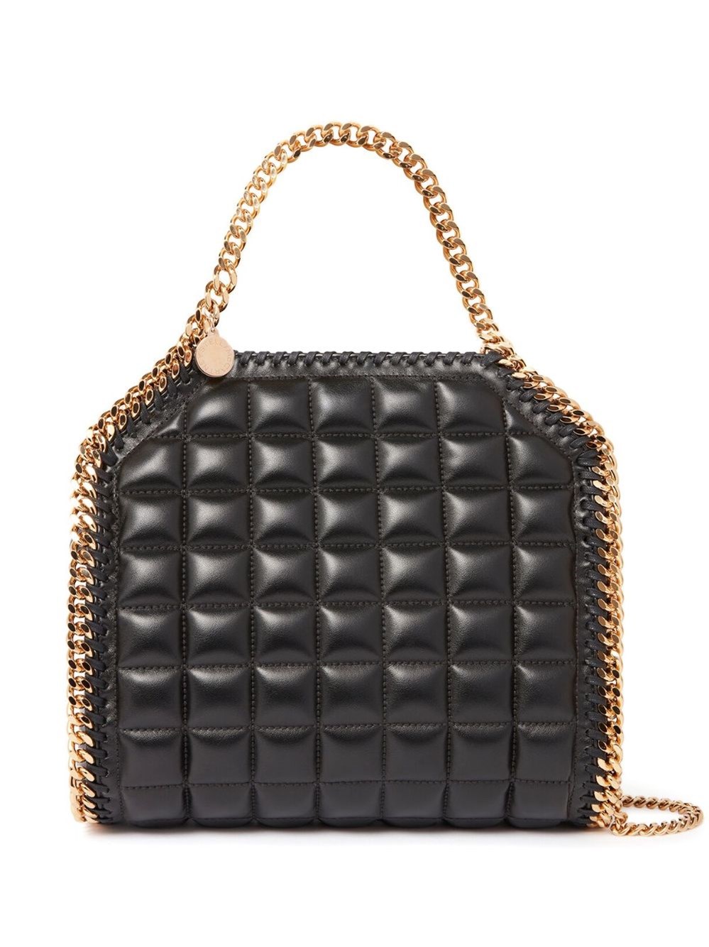Shop Stella Mccartney Falabella Mini Quilted Bag In Black  