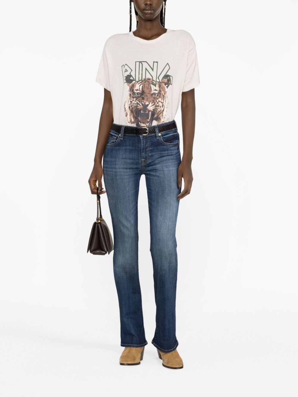 7 For All Mankind Trumpet Jeans In Blue
