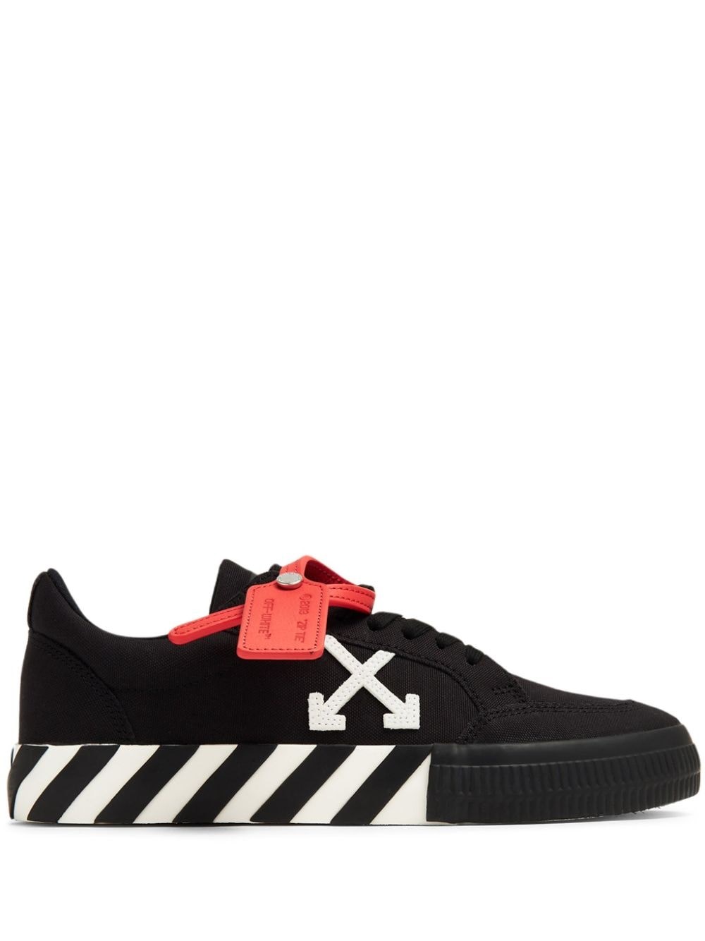 Shop Off-white Sneakers Low Vulcanized In Canvas In Black  