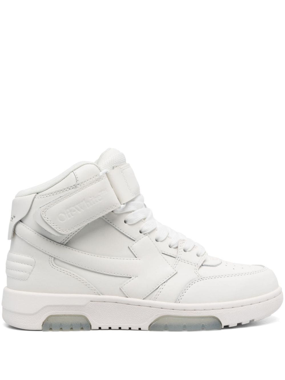 Shop Off-white Leather Out Of Office High Of Office Sneakers In White