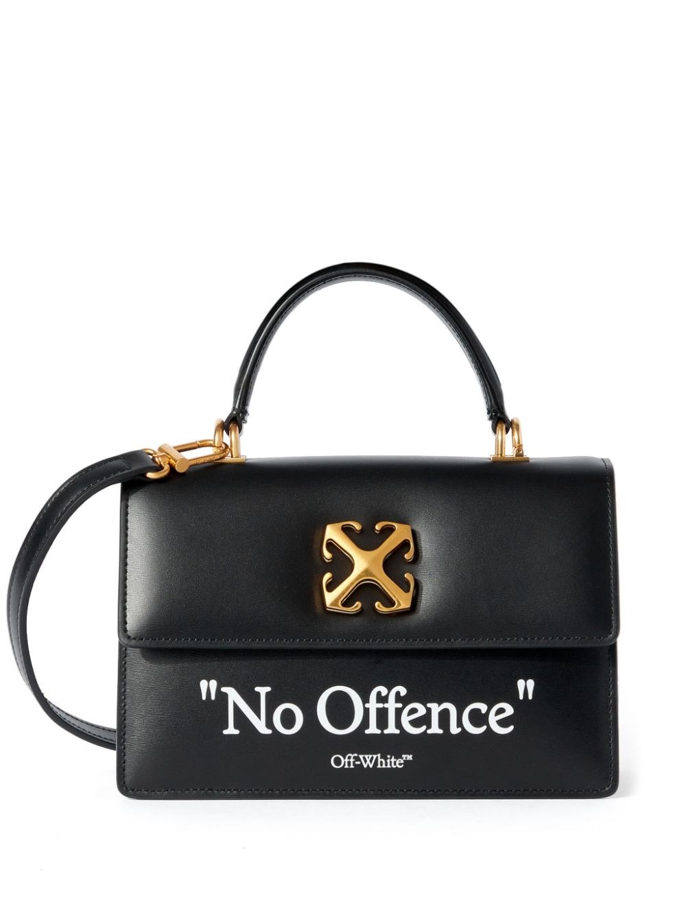 Shop Off-white Jitney 1.4 Leather Bag In Black  