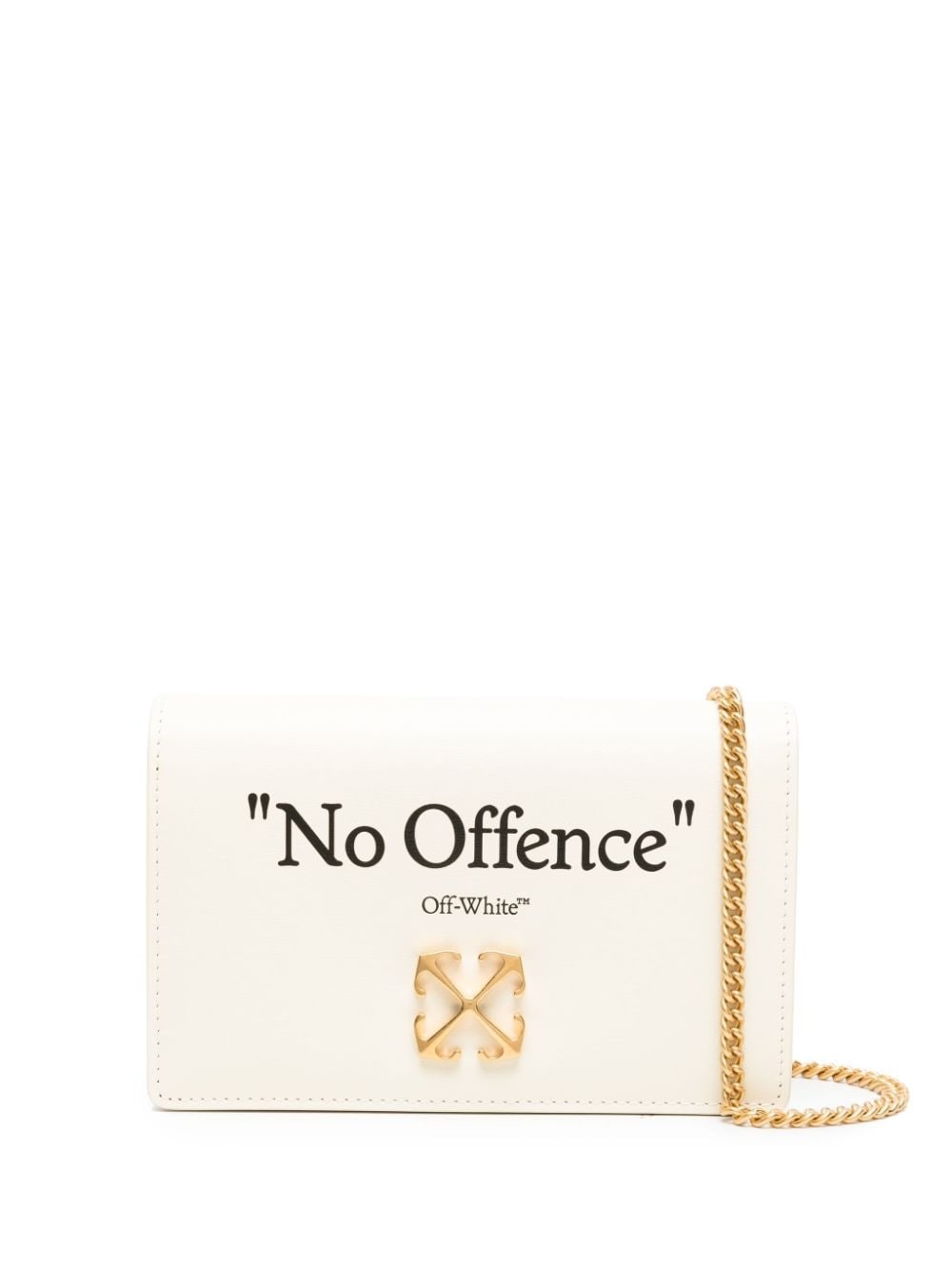 Off-white Jitney 0.5 Leather Crossbody Bag In Neutrals